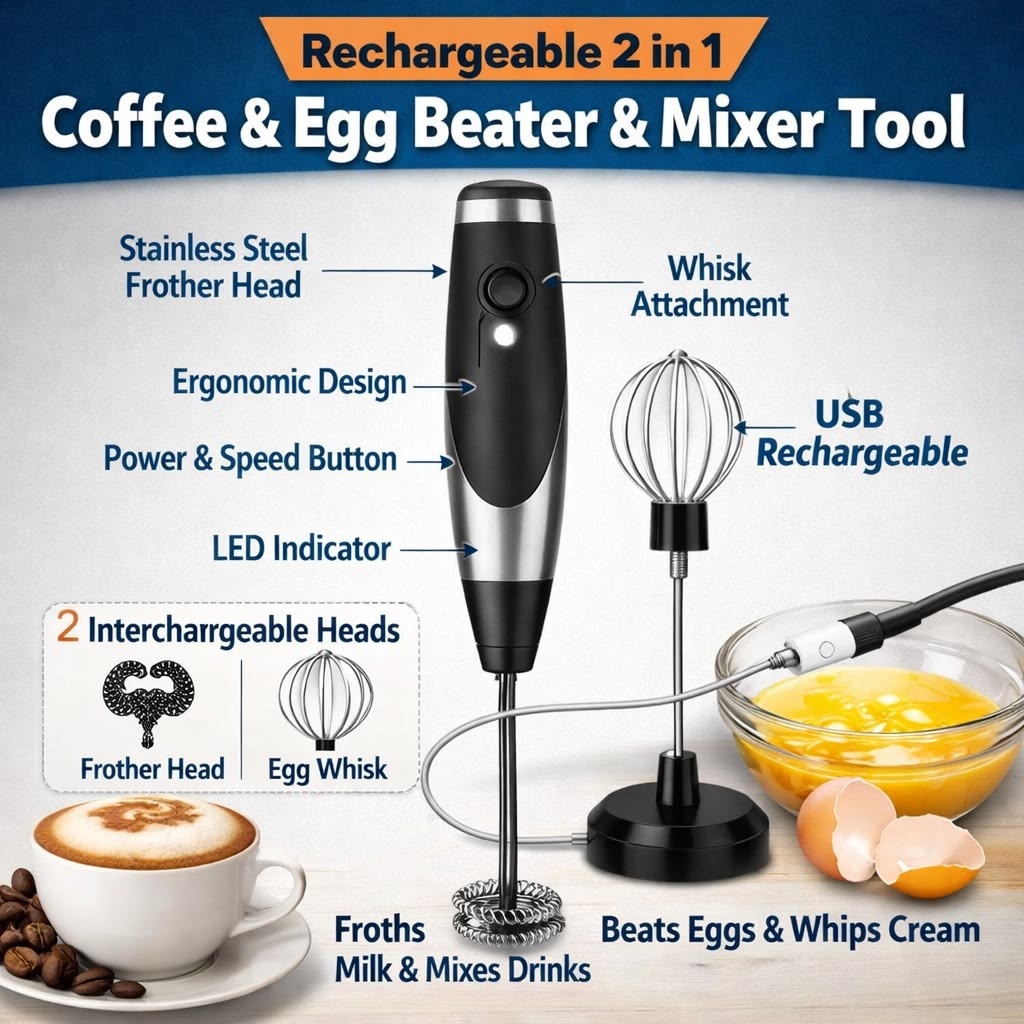 RAF - 3-in-1 Electric Egg Whisk [FREE SHIPPING]